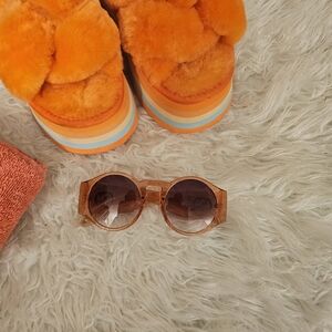 Orange Round Gucci Sunglasses